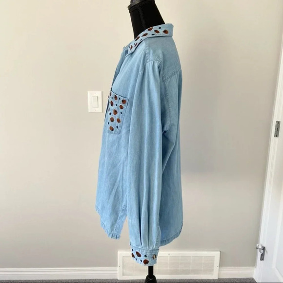 Vintage BellePointe Embroidery Denim Button Shirt - Picture 3 of 15